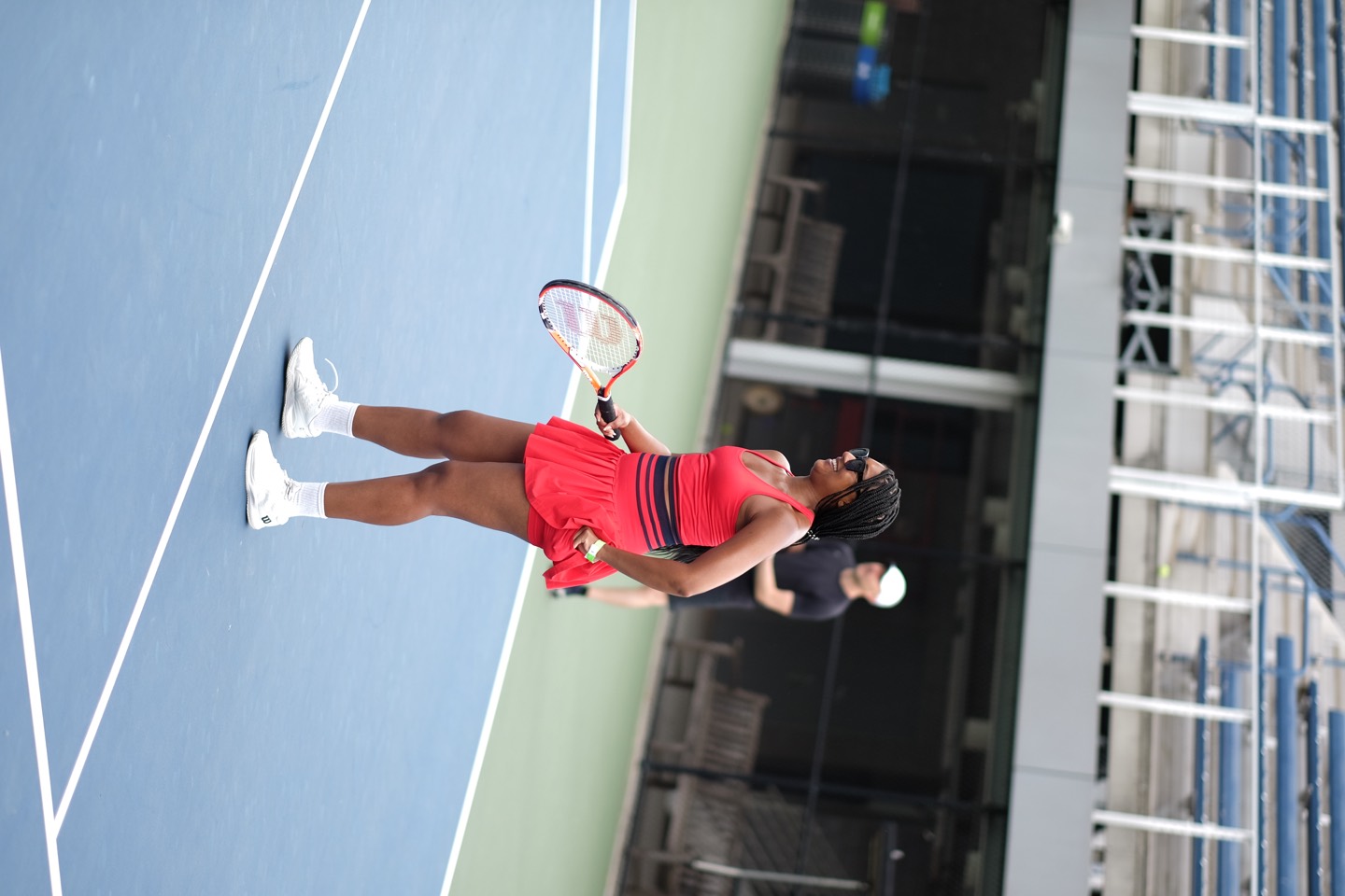 Sunday Club tennis player in action at the Billie Jean King National Tennis Center, photo 17