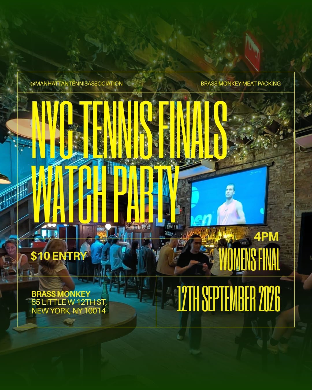 Grand Slam Championship Weekend (Womens Finals Watch Party)