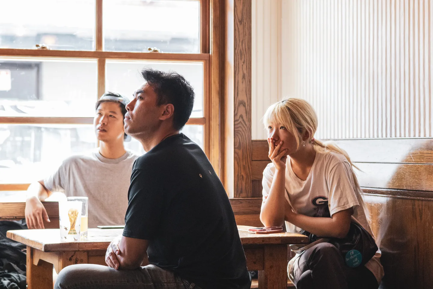 Guests watching the match from inside Brass Monkey